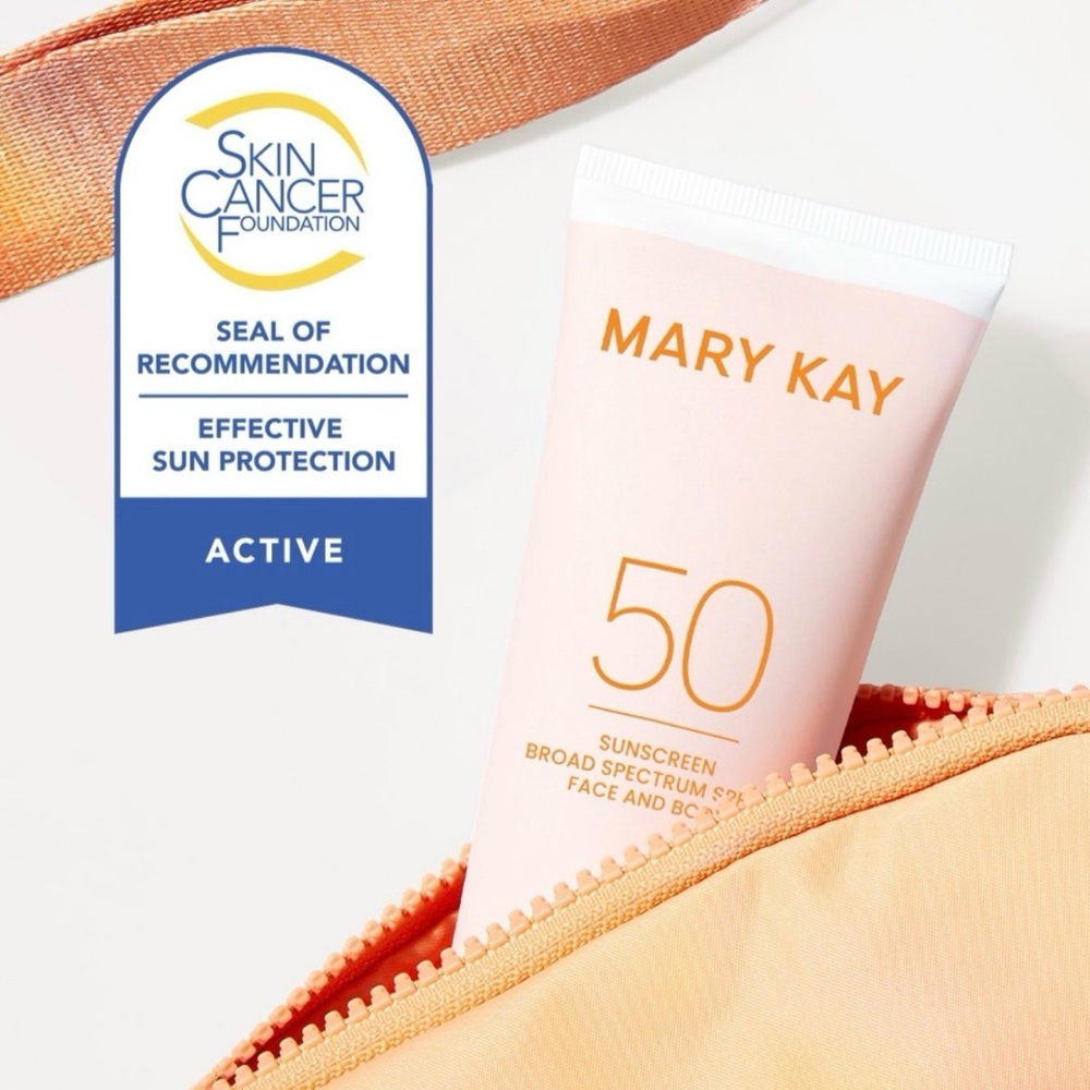 Mary Kay SPF 50 Sunscreen Tube - Pink & Gold Accents